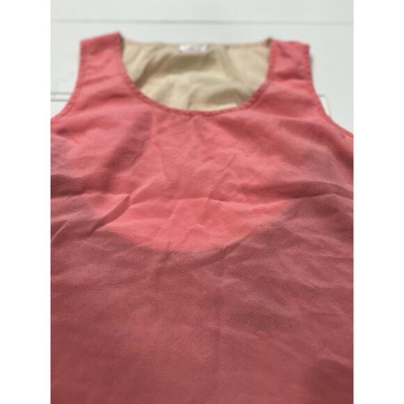 Parker Womens Scoop Neck Colorblock Tank Top Black Pink White Silk Size Small - Picture 2 of 6